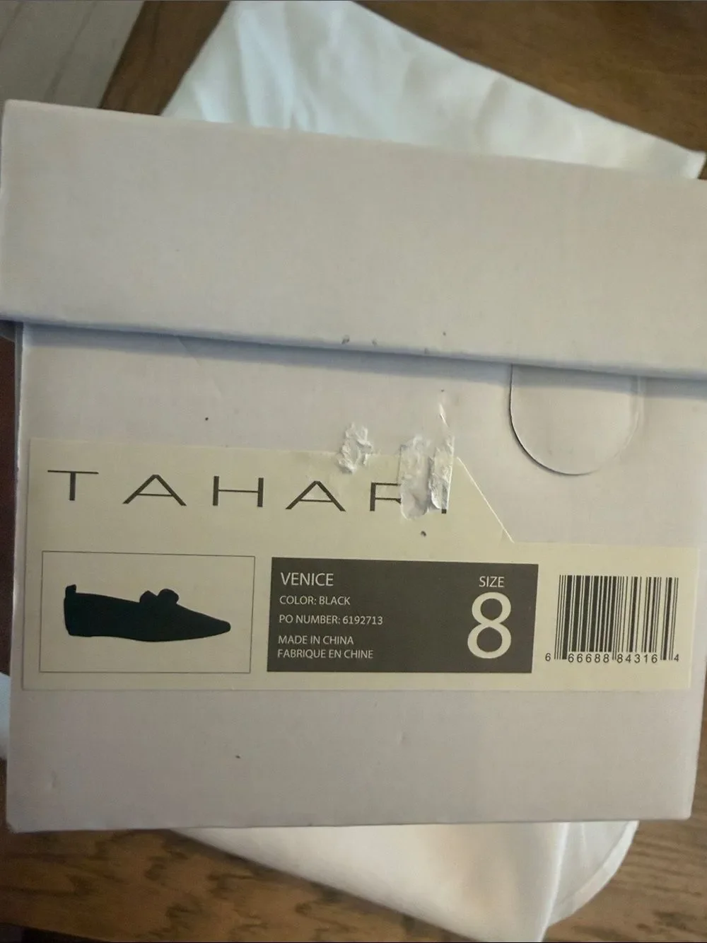 Tahari Black Pointed Knot-Accent Flats